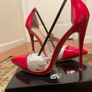 Pretty Little Thing Red Stilettos SIZE 9